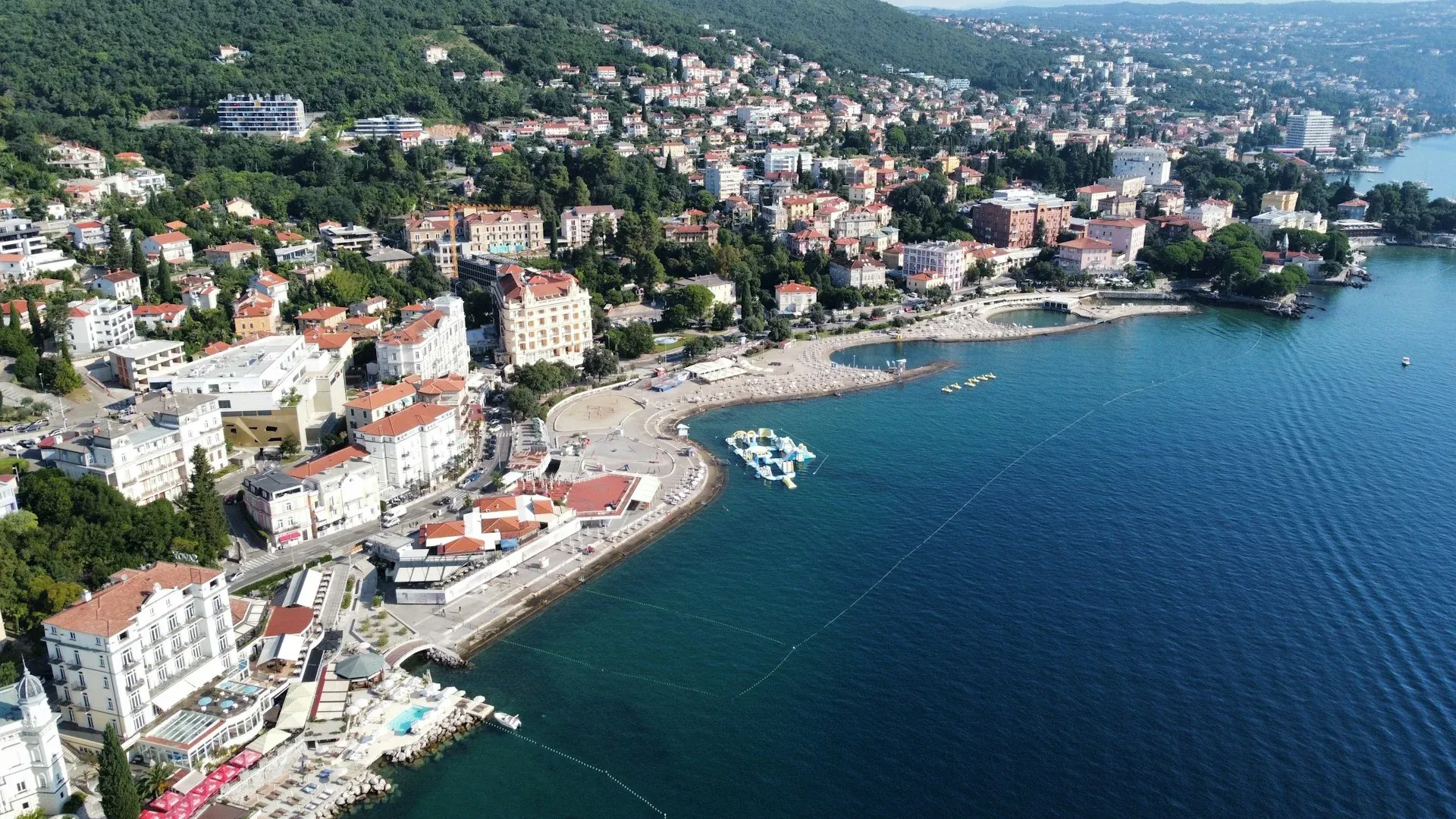 Rijeka, Croatia - panoramic view of the port and cityscape