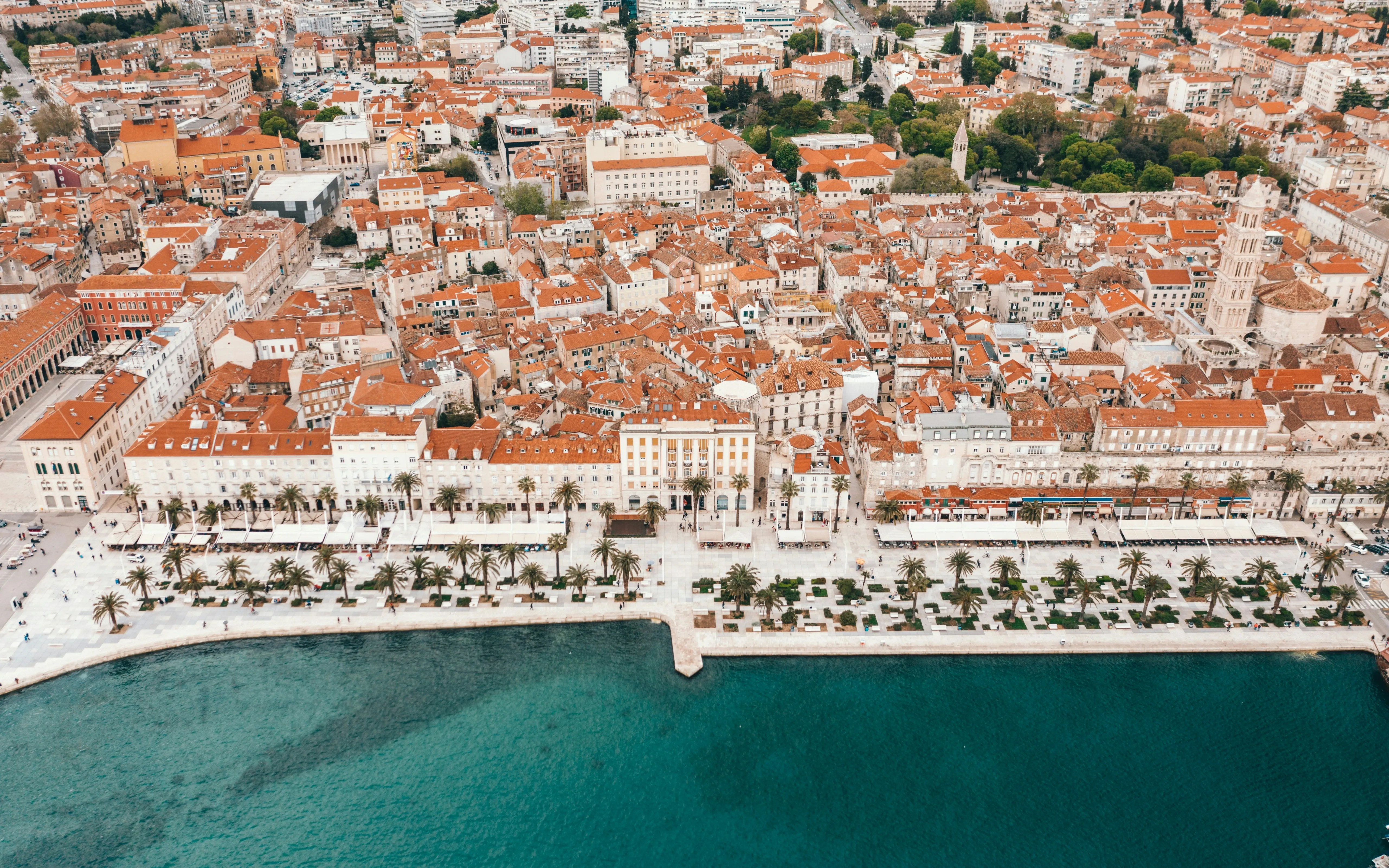 Split, Croatia coastal city with historic Diocletian’s Palace